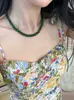 Collar de Cuentas Verdes Estilo Chino, Elegante y Moderno, Popular Cadena para Clavícula, Diseño de Nicho de Lujo Ligero, Cadena de Cuello de Gama Alta