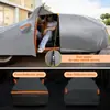 Em estoque fornecimento transfronteiriço sedan SUV picape 180D cinza proteção solar com faixa refletiva roupa de carro capa de carro