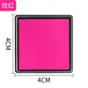 Almohadilla de tinta para huellas dactilares de niños, sello de goma para manualidades, bloc de tinta lavable, 4*4, tinta de color pequeña, venta al por mayor