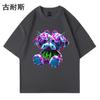 AliExpress Transfronteiriço Diversão Hip Hop Marca de Moda Algodão Puro Manga Curta Camiseta Masculina Verão Solta Versátil Top eBay Atacado