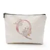 Bolsa de Cosméticos para Mujer Serie Alfabeto Inglés Impreso Densamente, Bolsa de Almacenamiento de Mano para Cosméticos y Joyería, Impermeable