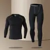 Mallas de Invierno para Hombre, Alta Elasticidad para Entrenamiento, Forradas de Felpa, Cálidas, Ajustadas, Pantalones de Yoga Tiburón, Secado Rápido para Deportes y Running en Otoño e Invierno