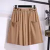 Shorts de Pierna Ancha Holgados de Cintura Alta para Mujer Verano 2026, Pantalones/Falda Casuales Adelgazantes de Longitud Media