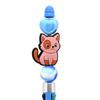 Bolígrafo de gatito de dibujos animados transfronterizo lindo papelería accesorios DIY cuentas de PVC cuentas sueltas cuentas lindas