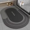 Alfombra de baño moderna y sencilla de barro de diatomeas, alfombra absorbente antideslizante de comercio exterior, alfombra de terciopelo de cristal al por mayor