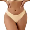 Suministro Especial Transfronterizo de Tangas para Niñas de Seda de Hielo Sin Costuras Transpirables de Cintura Baja Sexy Pantalones T de Una Pieza Ropa Interior Invisible para Mujer