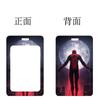 Juego de tarjetas de animación de mundo paralelo de la expedición del héroe de Marvel Spider-Man, bolsa para tarjetas de comida para estudiantes, juego de tarjetas de autobús con cordón largo