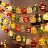 Fio de luz pentagrama estrela floco de neve LED galvanizado Amazon transfronteiriço decoração de atmosfera bola de céu de Natal luz piscante luz colorida