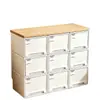 Caja de almacenamiento de cajón para mesa de alimentación caja de almacenamiento de plástico para ropa de bebé en el hogar armario de almacenamiento caja organizadora sin instalación