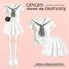 2026 Moda Femenina Estilo Academia Elegante Cuello Marinero Manga Corta Dulce Lindo Encaje Patchwork Falda Conjunto de Dos Piezas