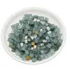 Jadite natural de Mianmar, qualidade A, água azul, 6x4mm, contas quadradas soltas para atacado, contas em formato de cubo de açúcar para pulseiras, colares e acessórios de jade