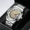 Relógio Masculino Kasrluo Luxo Vazado, À Prova D'água, Luminoso, Relógio de Quartzo Casual Fashion, Item Quente de Comércio Exterior para Transmissão ao Vivo