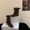 Botines western de tacón grueso con punta fina estilo francés para mujer, nuevo modelo para otoño e invierno 2026
