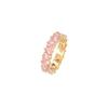 Anillo de circonita de color diamante de venta caliente transfronterizo europeo y americano para mujer Diseño popular personalizado de moda con forma de corazón incrustado de diamantes