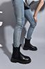 Botas Martin Estilo Britânico Sapatos Femininos 2026 Novo Outono e Inverno Sapatos de Algodão com Forro de Lã Botas Chelsea Curtas de Cano Curto com Solado Grosso