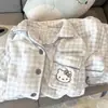 Venda Direta da Fábrica Pijama de Veludo Espesso Coral para Mulheres Outono e Inverno Novo Conjunto Fofo de Duas Peças
