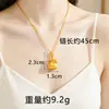 Colgante de bolsa de la fortuna con diamantes de imitación dorados de moda, lujoso collar chapado en oro estilo antiguo para mujer, retención de color duradera, directo de la fuente