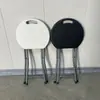 Banqueta Dobrável de Plástico Banqueta Alta Banqueta Portátil para Exterior Cadeira Banqueta para Banheiro Doméstico Cadeira Economizadora de Espaço Mesa de Jantar Banqueta Redonda Banco Pequeno