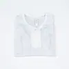 Novas roupas de yoga alta elasticidade sem costura justas femininas esportivas manga longa camiseta 2.0 justa secagem rápida elastano alta elasticidade Novo