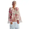 Moda femenina estilo europeo y americano 2025: camisas nuevas, elegantes, de capas y estampadas con un diseño sofisticado