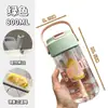 Taza de Agua de Verano, Bolso para Llevar Comida para Llevar, Taza con Popote, Aspecto Elegante, Termo de Gran Capacidad, Vaso de Plástico para Beber
