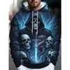 Sudadera con estampado de calavera para comercio exterior transfronterizo, modelo nuevo, sudadera para hombre con estampado digital de calavera