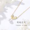 Lindo collar de gato de plata de ley para mujer, colgante de nicho de lujo ligero, cadena de clavícula original nueva, regalo de Navidad para novia