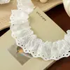 Renda de Algodão com Bordado de Cereja Vazada, Fio de Algodão Branco/Damasco, 5,5cm de Largura para Têxteis Domésticos e Roupas