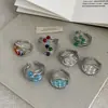 Anillo de cuentas multicolor personalizado de múltiples capas, dulce y fresco, para mujer, de alta gama, lujo ligero, moderno, a la moda, versátil