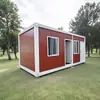 Casa Plegable de Doble Ala Contenedor de Montaje Rápido, Casa Contenedor de Vivienda Completa, Casa de Acero Color, Casa Móvil de Panel de Acero Color