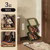 Zapatero multicapa, simple y ahorrador de espacio para apartamentos de alquiler, organizador de zapatos detrás de la puerta, estante de almacenamiento para dormitorios, zapatero inclinado de lujo ligero