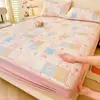 Faldón de Cama Acolchado de Algodón Puro 2026 Estilo Nuevo Cubierta Protectora de Colchón Universal para Todas las Estaciones 100% Algodón a Prueba de Suciedad Antideslizante Juego de Tres Piezas