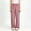Novas calças de pijama térmicas femininas de outono, tecido escovado dupla face, adequadas para usar ao ar livre, estampa de desenho animado, calças de casa, calças compridas casuais