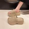 Chinelos de Plataforma Grossa com Aumento de Altura de 7cm, Feitos Sob Medida de Fábrica para Mulheres, Estilo Influenciador da Internet, Chinelos de Durian para Uso Externo no Verão com Sensação de Pisar nas Nuvens