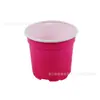 Pote Colorido de Cor Dupla 10cm Elevado Espessado Pote de Pé Alto Semeadeira de Mudas Pote Suculento Bandeja de Mudas