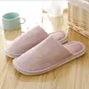 Pantuflas de Lino Estaciones Japonesas y Coreanas Hogar Interior Hombres y Mujeres Pareja Suela Gruesa Simples Cálidas Otoño e Invierno Pantuflas de Algodón