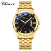Reloj para Hombre CHENXI con Calendario, Luminoso, Resistente al Agua, Elegante Reloj de Cuarzo para Negocios, Directo de Fábrica