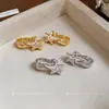 Pinzas para Orejas de Moda Estrella de Zirconia Estilo Coreano, Lujo Ligero, Gama Alta, Exquisitas, Versátiles Ear Cuffs, Pendientes de Diseño Nicho para Mujer