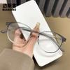 YC1172 armação grande TR90 óculos coreanos das mulheres ultra leve profissional lentes de poder ajustáveis simples emagrecimento óculos marrons