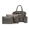 Bolsa Feminina 2023 Novo Conjunto de Quatro Peças Estilo Europeu e Americano, Bolsa de Ombro de Grande Capacidade, Bolsa Transversal, Bolsa de Mão, Essencial para o Dia a Dia
