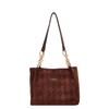 Bolsa Tote para Mulheres 2026 Nova Bolsa de Ombro para o Trabalho de Grande Capacidade Outono e Inverno Fosca Retrô Bolsa de Ombro Acolchoada Bolsa de Aula