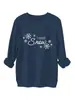 Amazon eBay tienda independiente moda casual mujer i huele a nieve copo de nieve sudadera cálida gruesa para exportación