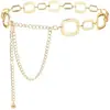 Cadena para el cuerpo geométrica hueca de empalme para la cintura, cadena para el cuerpo de playa dulce y fresca para mujer, joyería transfronteriza europea y americana, anillo sexy de chica caliente