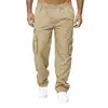 Pantalones casuales, holgados, rectos y multibolsillos para hombre, para actividades al aire libre y fitness
