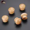 Manija de Puerta de Gabinete de Madera de Loto Pomo Redondo de Cajón Madera Agujero Único Champiñón Accesorio de Mueble de Armario Estilo Lujo Ligero