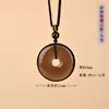 Colgante Hebilla de Seguridad de Ágata Blanca y Obsidiana Natural al por Mayor Nuevo Estilo Chino Cultural y Creativo Colgante de Collar del Año Zodiacal para Hombre y Mujer