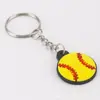 Llavero Creativo de PVC Colgante de Fútbol Baloncesto Accesorios de Pelota Colgante para Mochila Escolar Plástico Blando Pequeños Regalos Venta al por Mayor en Stock