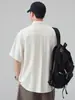 Roupas Masculinas Fengshe / Camisa Masculina de Linho de Manga Curta 2026 Nova Coleção de Verão Retrô Japonês Casual Manga Meia