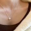 Colar de pérolas de amor com pétalas de prata esterlina S925, design de nicho feminino, leve e luxuoso, corrente de clavícula que não desbota, produto novo