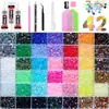 Venda Quente Transfronteiriça 3mm Cor Mista Resina AB Strass de Fundo Plano Strass Gelatina Strass DIY Roupas Nail Art Strass Strass para Celular